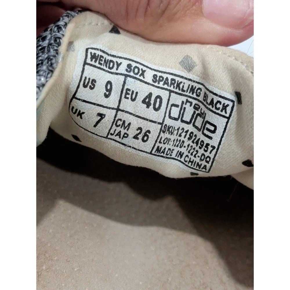 Hey Dude Wendy Sox Sparkling Black Sz 9